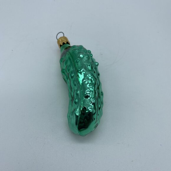 Kurt Adler Glass Pickle Ornament - Kringle Glass - Includes Story - Picture 1 of 10